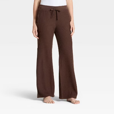 Women's Waffle Lounge Sweatpants - Auden™ Brown S | Target