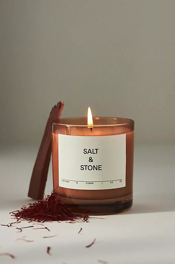 Gourmand Saffron & Cedar Candle | Anthropologie (US)