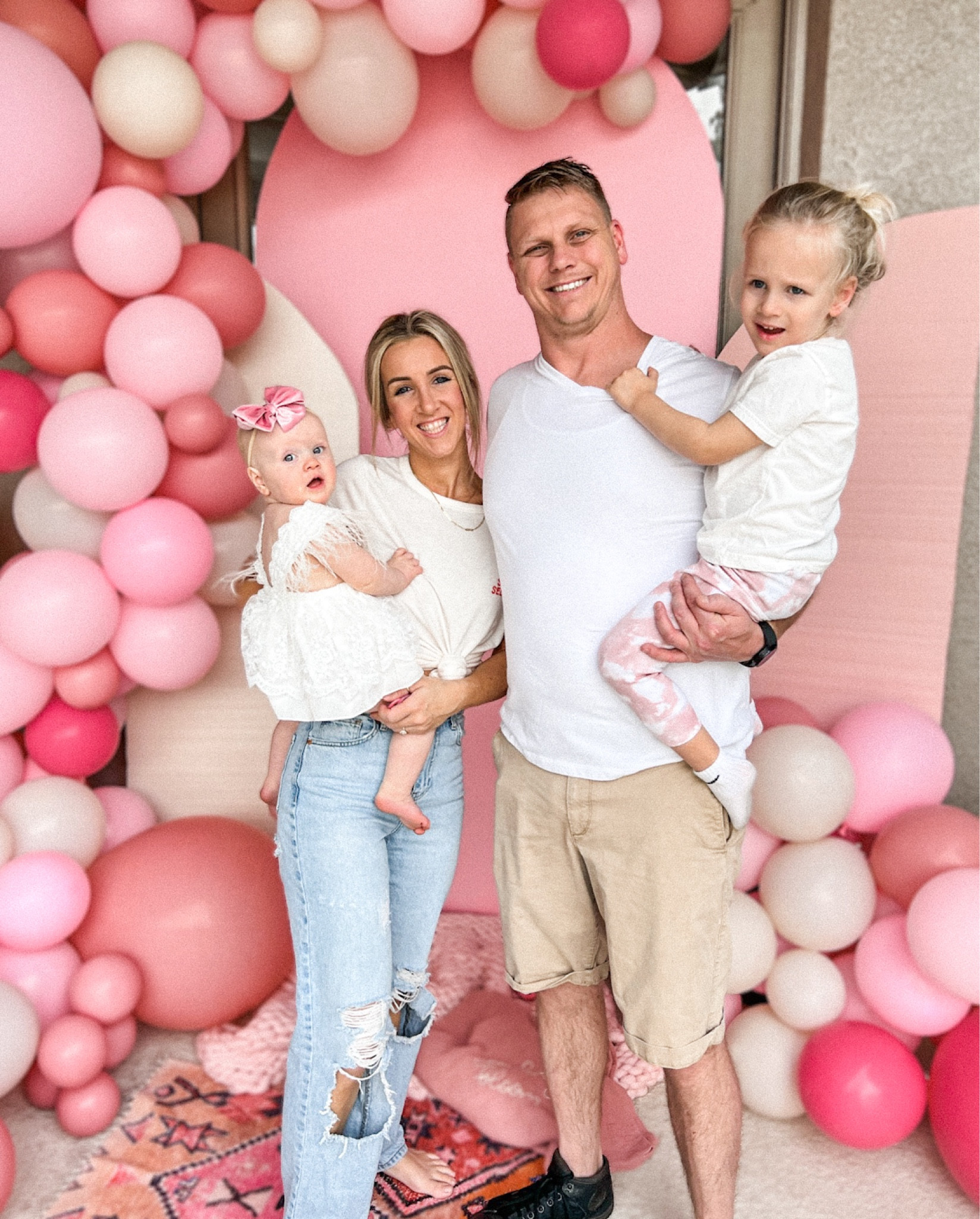 Journey’s Berry First Birthday 🍓 Balloon arch was made from a couple kits (I linked!) & backdrop itself is insulation foam board ($15-24 @ Home Depot) that I painted w Sherwin Williams pinks & neutrals 💕

Berry first birthday | first birthday | birthday balloon arch | pink birthday balloons | pink balloon arch | Amazon birthday balloon arch kit | strawberry birthday theme | girls first birthday | baby girl first birthday theme | first birthday outfit | baby girl first birthday outfit | strawberry | Valentine’s Day balloons | Valentine’s Day party | galentines day | pink party decor | strawberry decor | womens high waisted baggy jeans | womens jeans | high waisted mom jean | favorite jeans | casual spring style | spring jeans 

#LTKbump #LTKfamily #LTKbaby