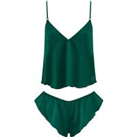 Bluebella Faye Luxury Satin Cami and Short Set Aventurine Green - 6 | Bluebella