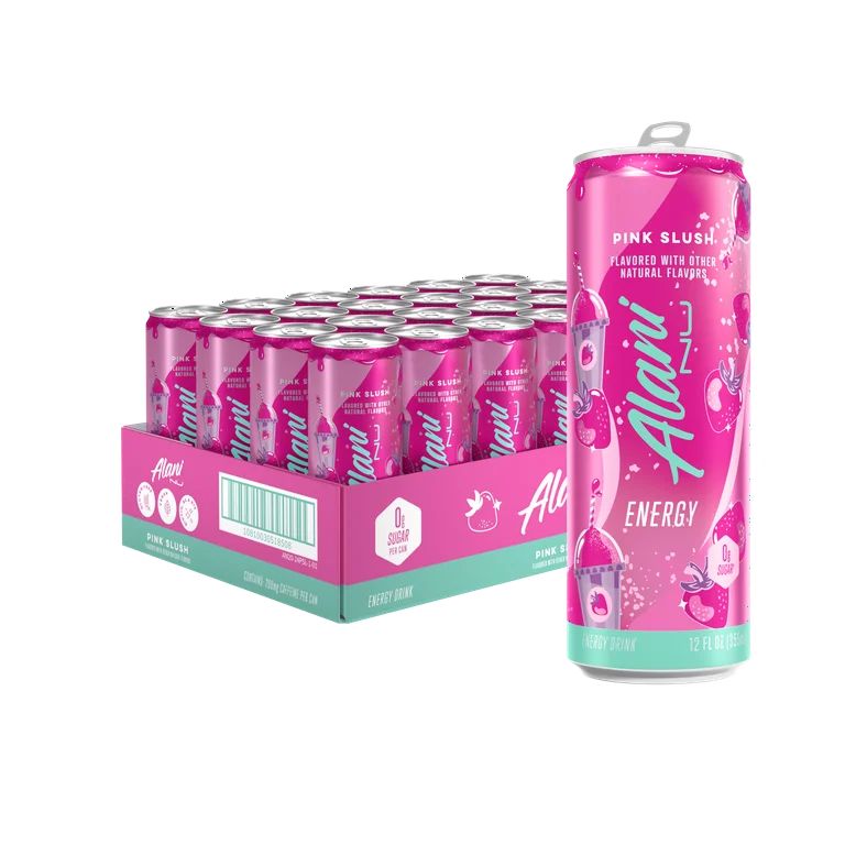 NEW Alani Nu Pink Slush Sugar-Free Energy Drink, 12oz cans 24-pack Multi-pack (24 Cans) - Walmart... | Walmart (US)