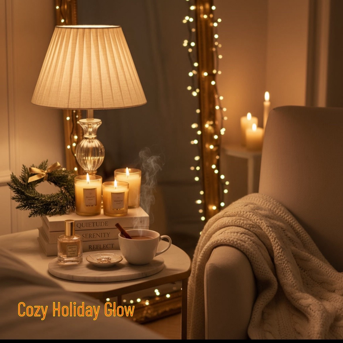 Holiday calm before the chaos ✨
My favorite way to style a nightstand this season gold accents, soft light, and cozy textures.

#LTKHome #LTKHoliday #LTKSeasonal