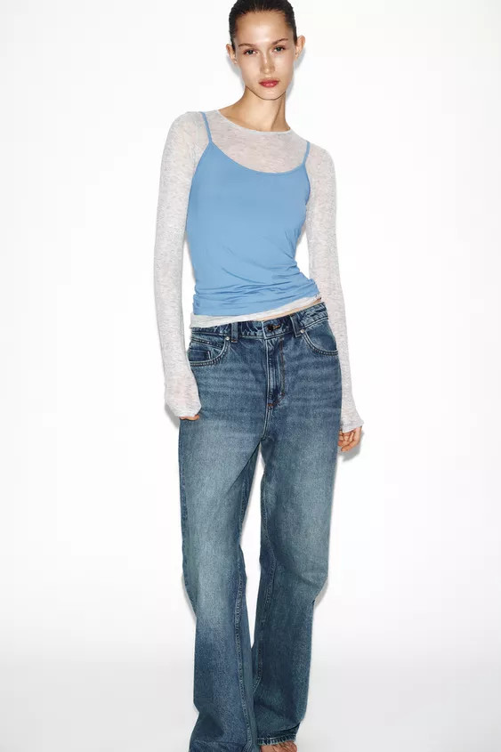 POLYAMIDE VEST TOP WITH THIN STRAPS | Zara UK