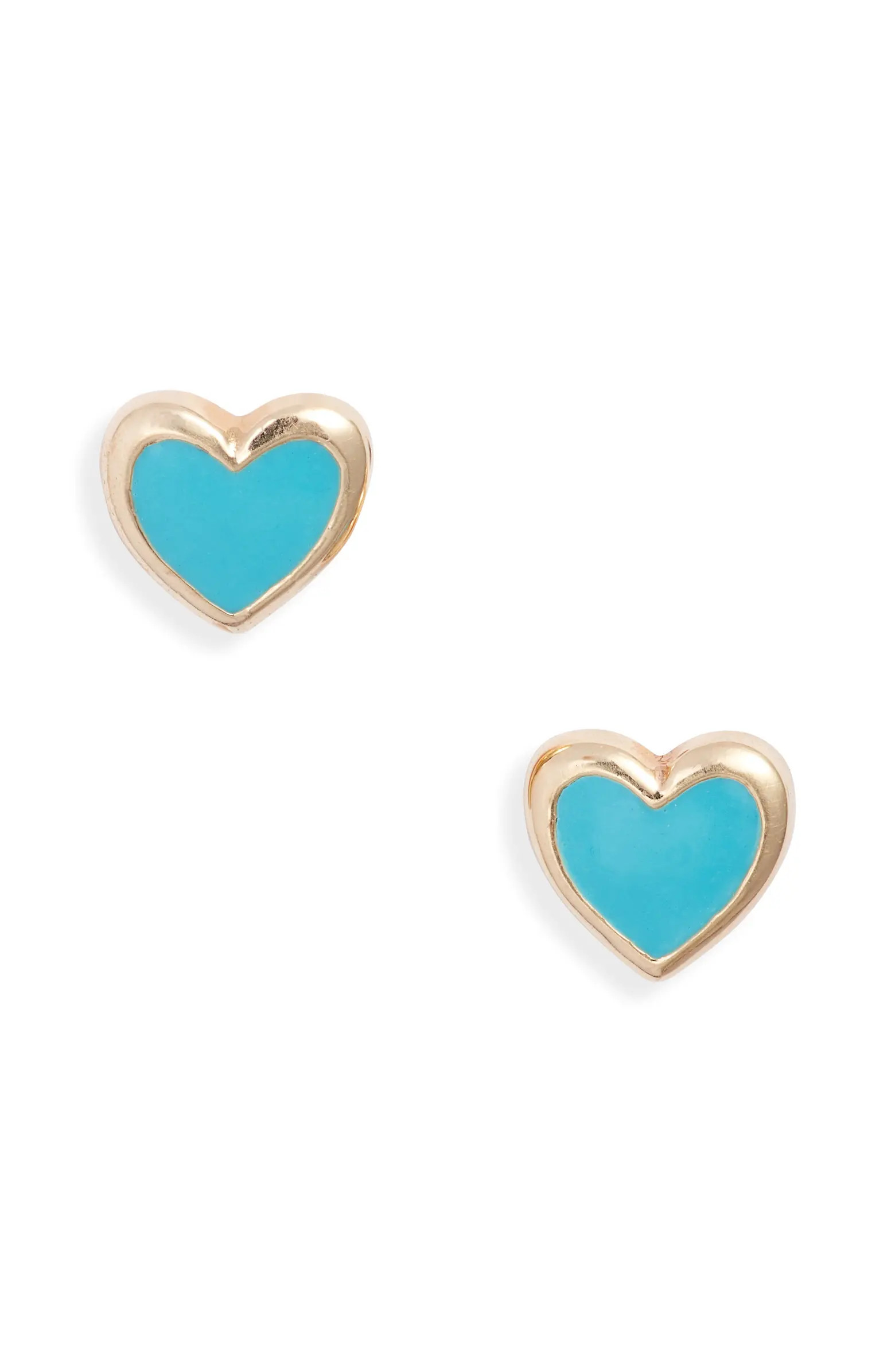 Anzie Enamel Heart Stud Earrings | Nordstrom | Nordstrom