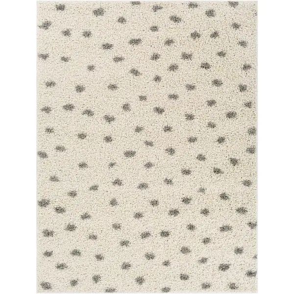 Ollyn Casual Spotted Plush Area Rug - 7'10" x 10' - Charcoal | Bed Bath & Beyond
