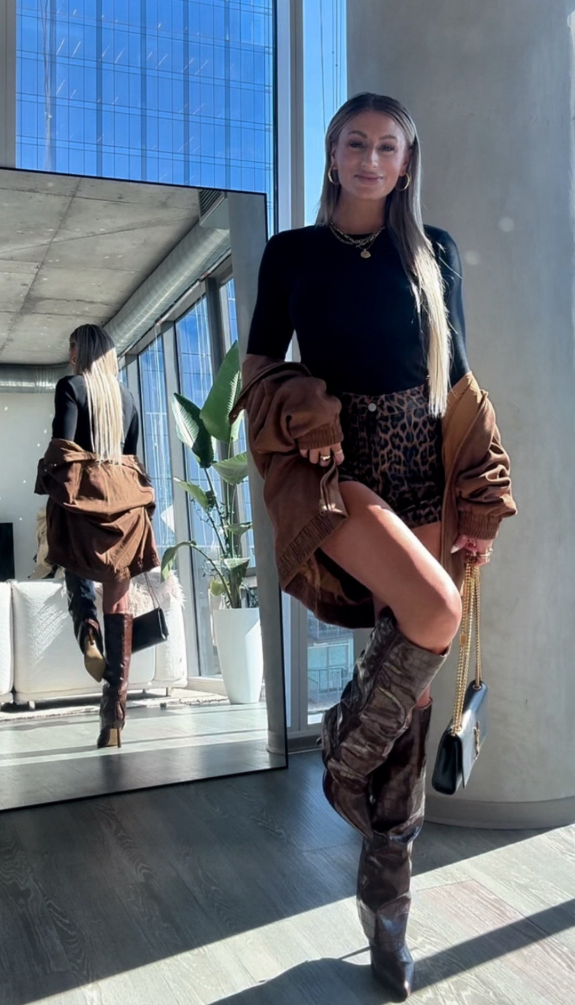 Fall to winter outfit ❄️ add an oversized bomber jacket and boots

Boots, bodysuit, bomber jacket, leather shorts, leopard print shorts, amazon fashion, Amazon outfit

#LTKPetite #LTKootd #LTKFindsUnder50