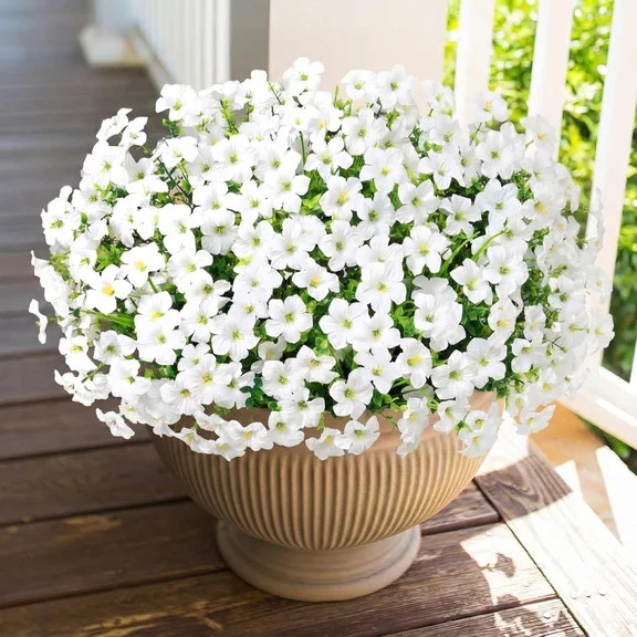 Waipfaru Artificial Flowers for Outdoors Fake Plants Outside Decoration, 24 Bundles UV Resistant ... | Walmart (US)