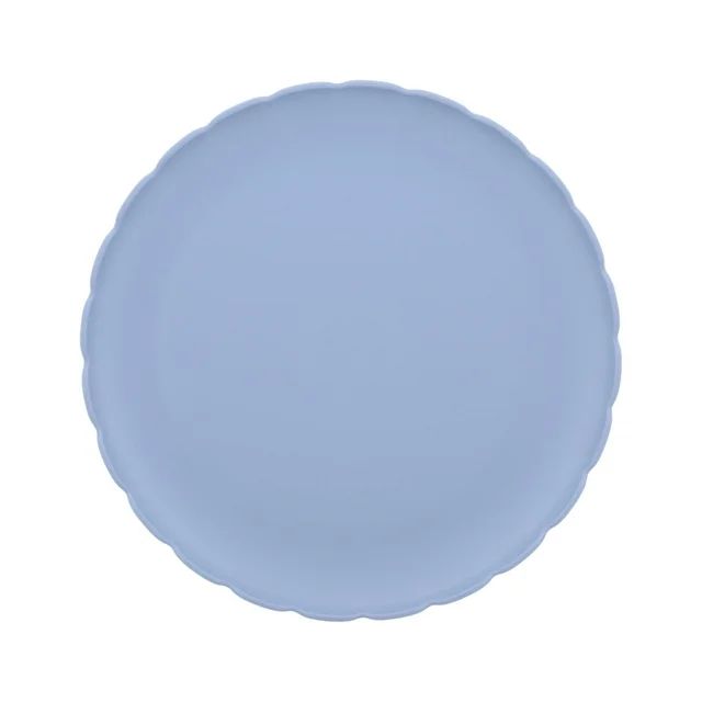 Mainstays - Blue Round Plastic Plate, Scalloped, 10.5 inch | Walmart (US)