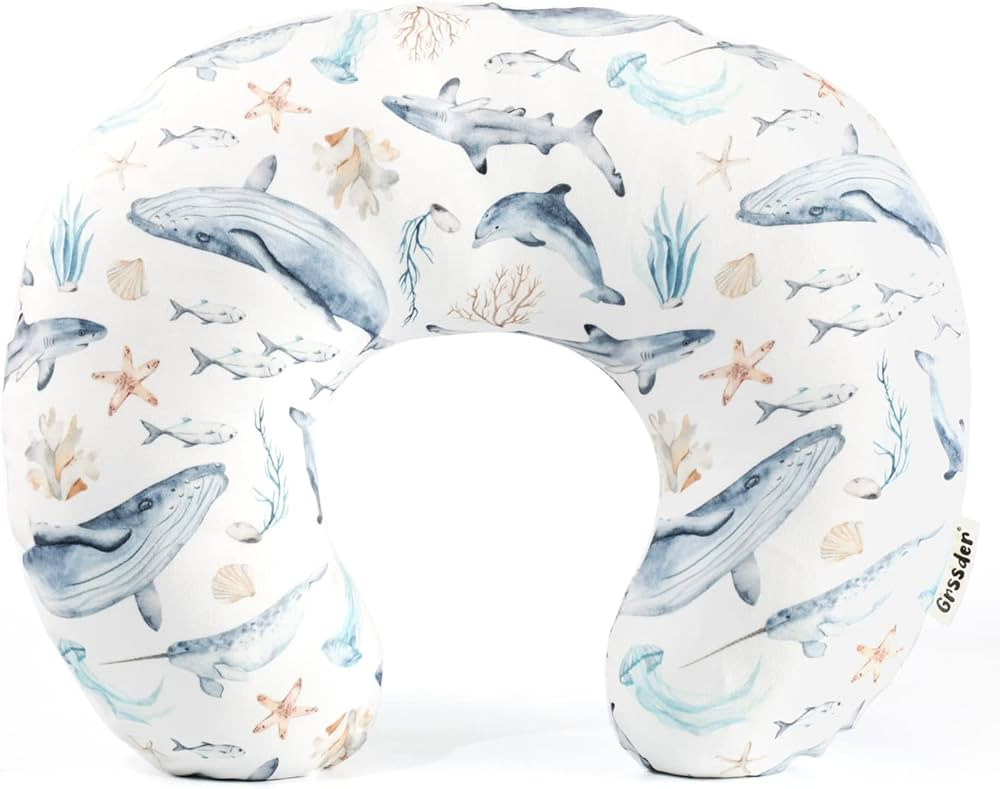GRSSDER Nursing Pillow Cover Stretchy Minky Removable Nursing Covers for Breastfeeding Pillows, U... | Amazon (US)