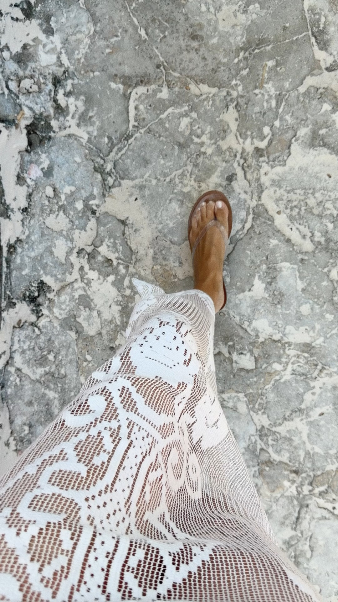 Coverup, jelly flip flops 