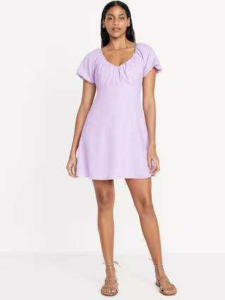 V-Neck Mini Swing Dress | Old Navy (US)