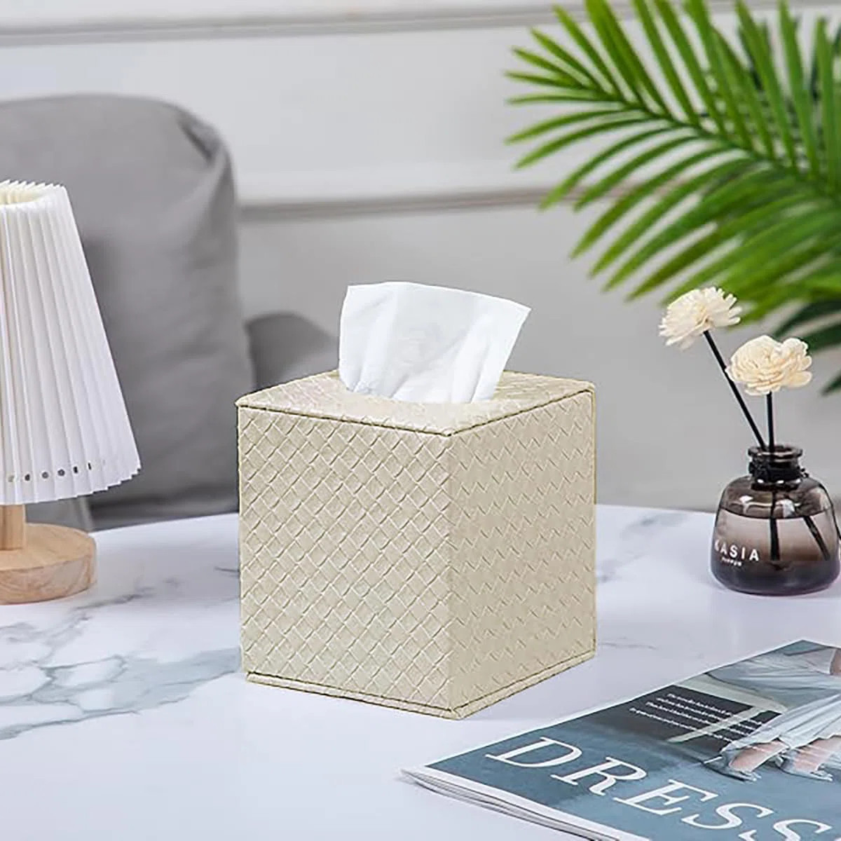 Square PU fabric Tissue Box Cover | Wayfair UK