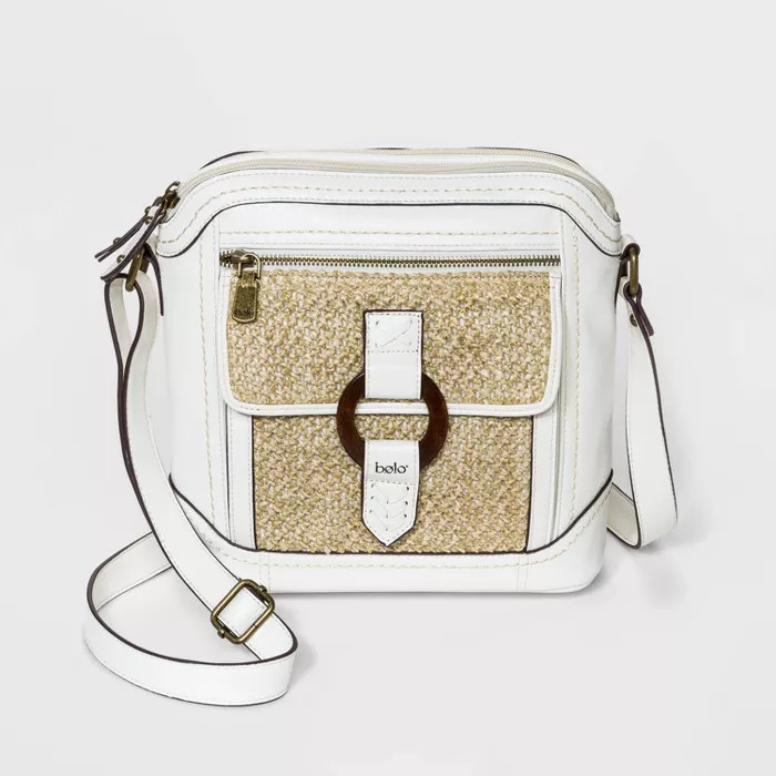 Bolo Zip Closure Crossbody Bag - White | Target