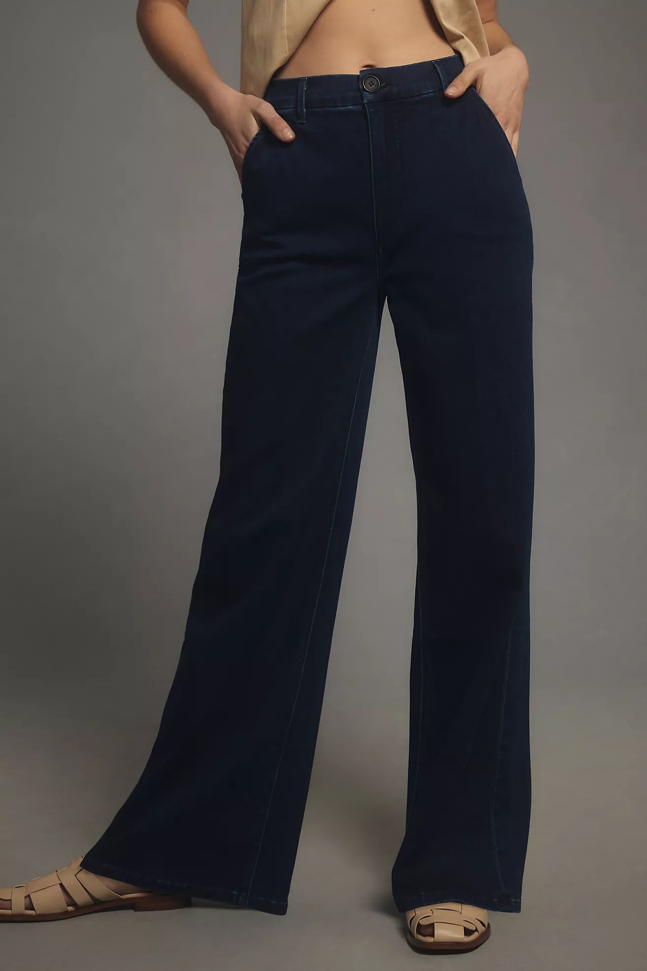 Le Jean Jude Trouser High-Rise Wide-Leg Jeans | Anthropologie (US)