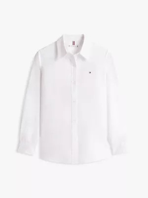 Relaxed Fit Flag Embroidery Oxford Shirt | Tommy Hilfiger UK