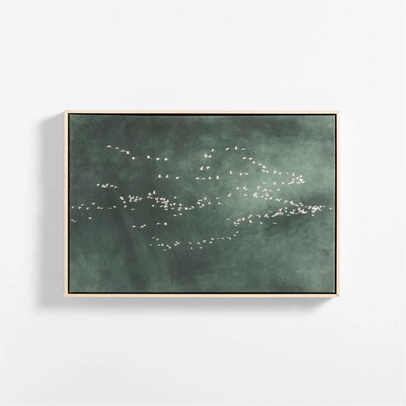 "Heading South" Green Canvas 31"x21" Wall Art Print + Reviews | Crate & Barrel | Crate & Barrel