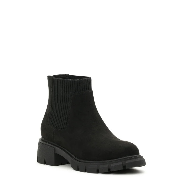 Wonder Nation Little & Big Girls Chelsea Boot, Sizes 13-6 - Walmart.com | Walmart (US)