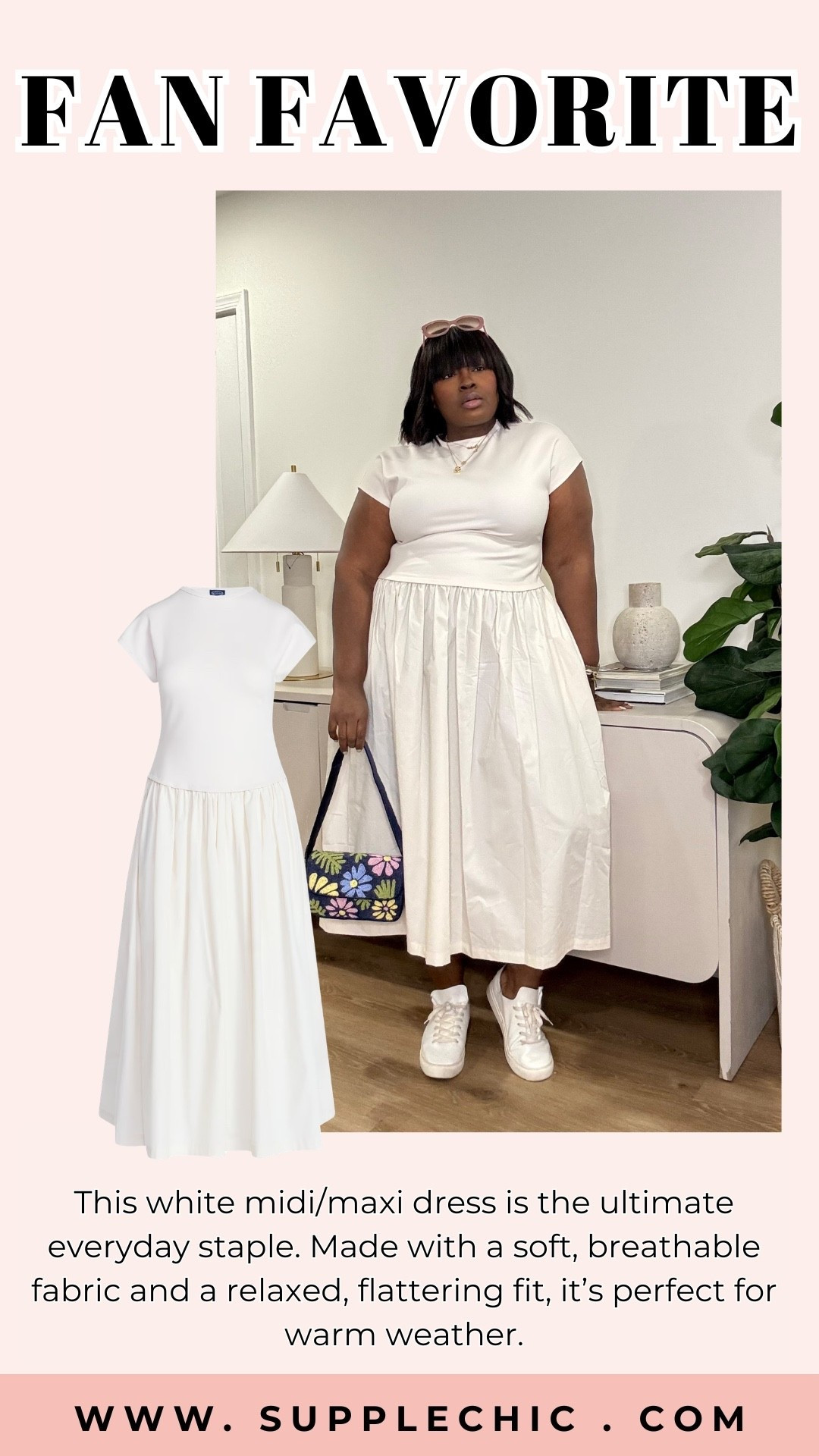  This white midi/maxi dress is the ultimate everyday staple. Made with a soft, breathable fabric and a relaxed, flattering fit, it’s perfect for warm weather.
 #affordablefashion #whitedress #summerdress #budgetstyle #everydayoutfit #ltkstyle #plussizefashion #casualstyle #easyoutfit #summerwardrobe #LTKootd #LTKSeasonal

#LTKSeasonal #LTKMidsize #LTKootd