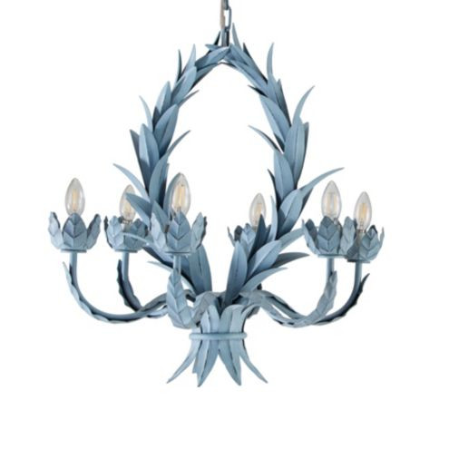 Birdie 6 Light Chandelier Handmade Iron Botanical Light Fixture | Ballard Designs, Inc.