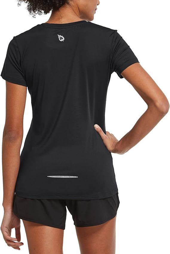 BALEAF Women's Short Sleeve Running Shirts Athletic Lightweight Quick Dry Workout Training Yoga C... | Amazon (US)