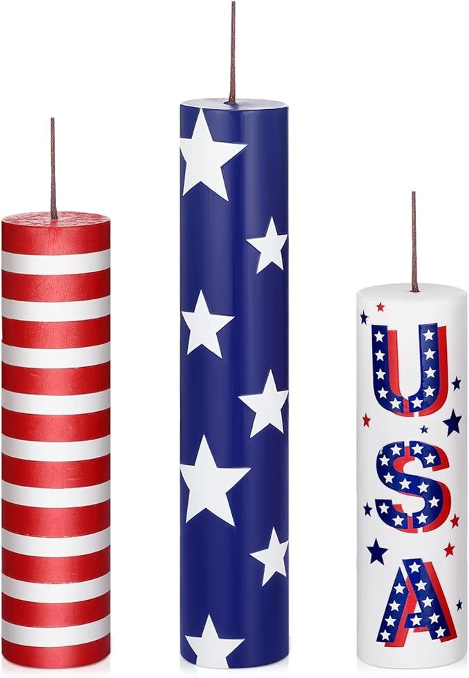 3 Pcs 4th of July Centerpieces Patriotic Table Decoration Wood Memorial Day Table Signs Red Blue ... | Amazon (US)
