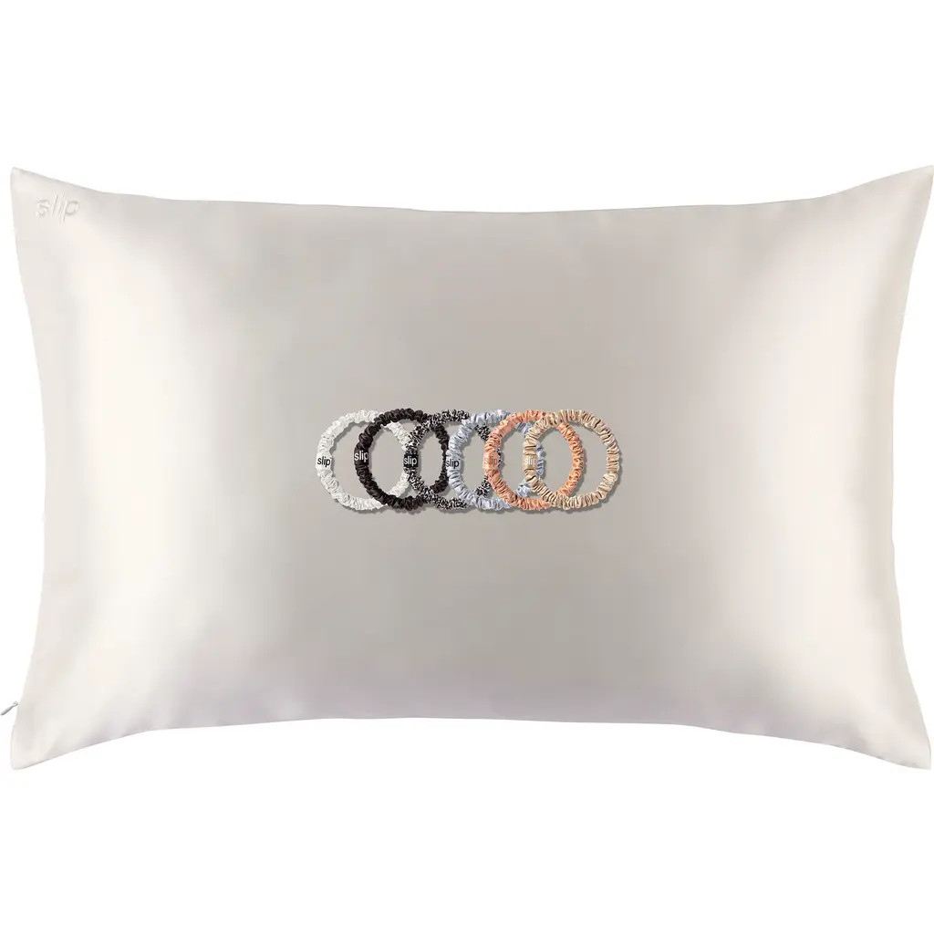 slip Pure Silk Pillowcase & Skinny Scrunchie Set (Nordstrom Exclusive) $128 Value in White at Nordstrom | Nordstrom