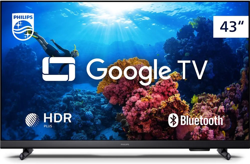 Smart TV Philips 43" Full HD 43PFG6918/78, Google TV, Comando de Voz, HDR, 3 HDMI, Wifi 5G, Bluet... | Amazon (BR)