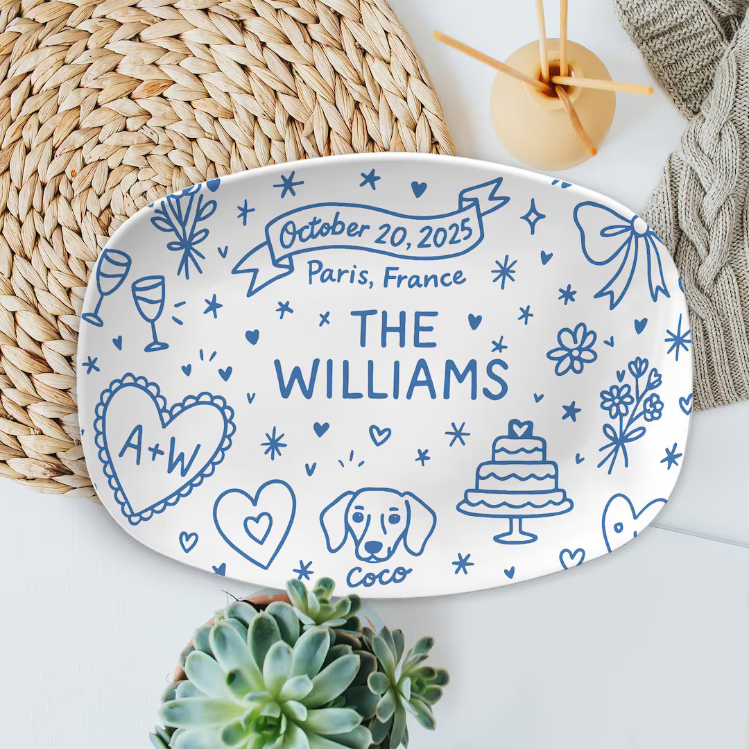 Personalized Wedding Platter: Custom Bridal Gift, Names & Date - DECOR Only - Etsy | Etsy (US)