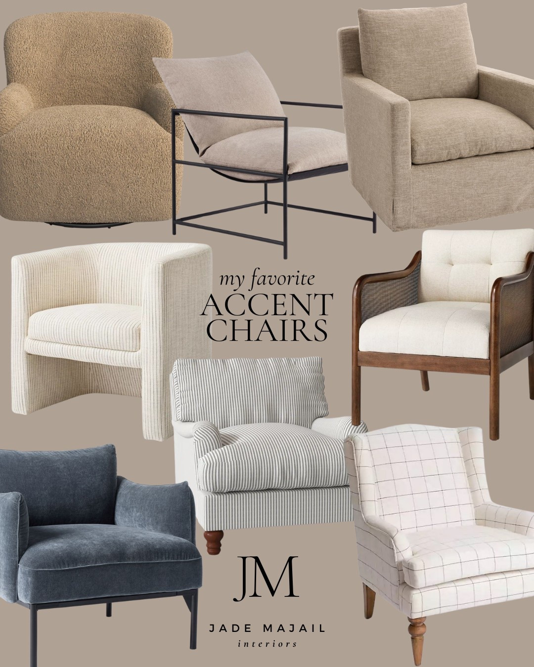 Here is a round up of some of my all-time favorite accent chairs ✨ 

The white windowpane chair could not be linked, but it is from Kirklands "Ivory Windowpane Oaklee Wingback Armchair"

Living room furniture, transitional style home decor, sitting room, wingback armchair, swivel chair, sling accent chair

#LTKSaleAlert #LTKHome