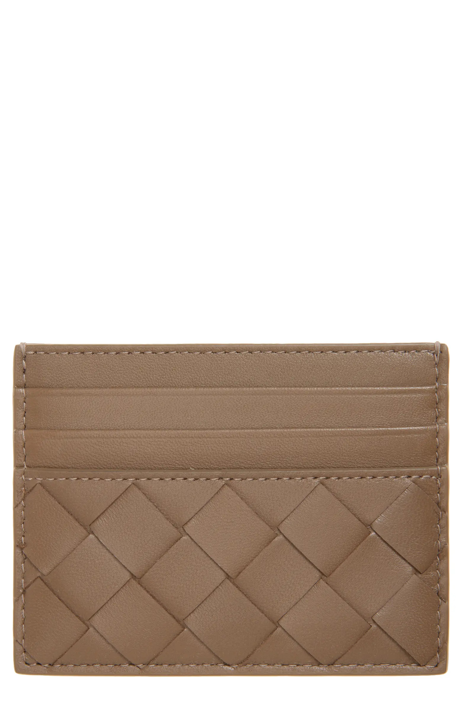 Intrecciato Leather Card Case | Nordstrom