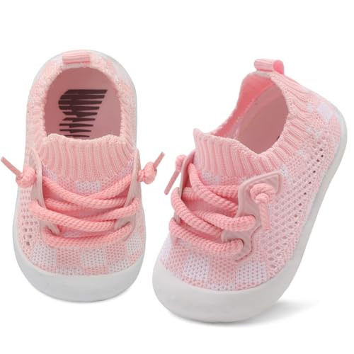 BARERUN Baby's First Walking Shoes Baby Sock Shoes 12-18 Months Baby Boy Sock Shoes Infant Sock Shoes Soft Sole Toddler Shoes Sock Shoes Babies Pink Toddler Shoes Siize 6-6.5 | Amazon (US)