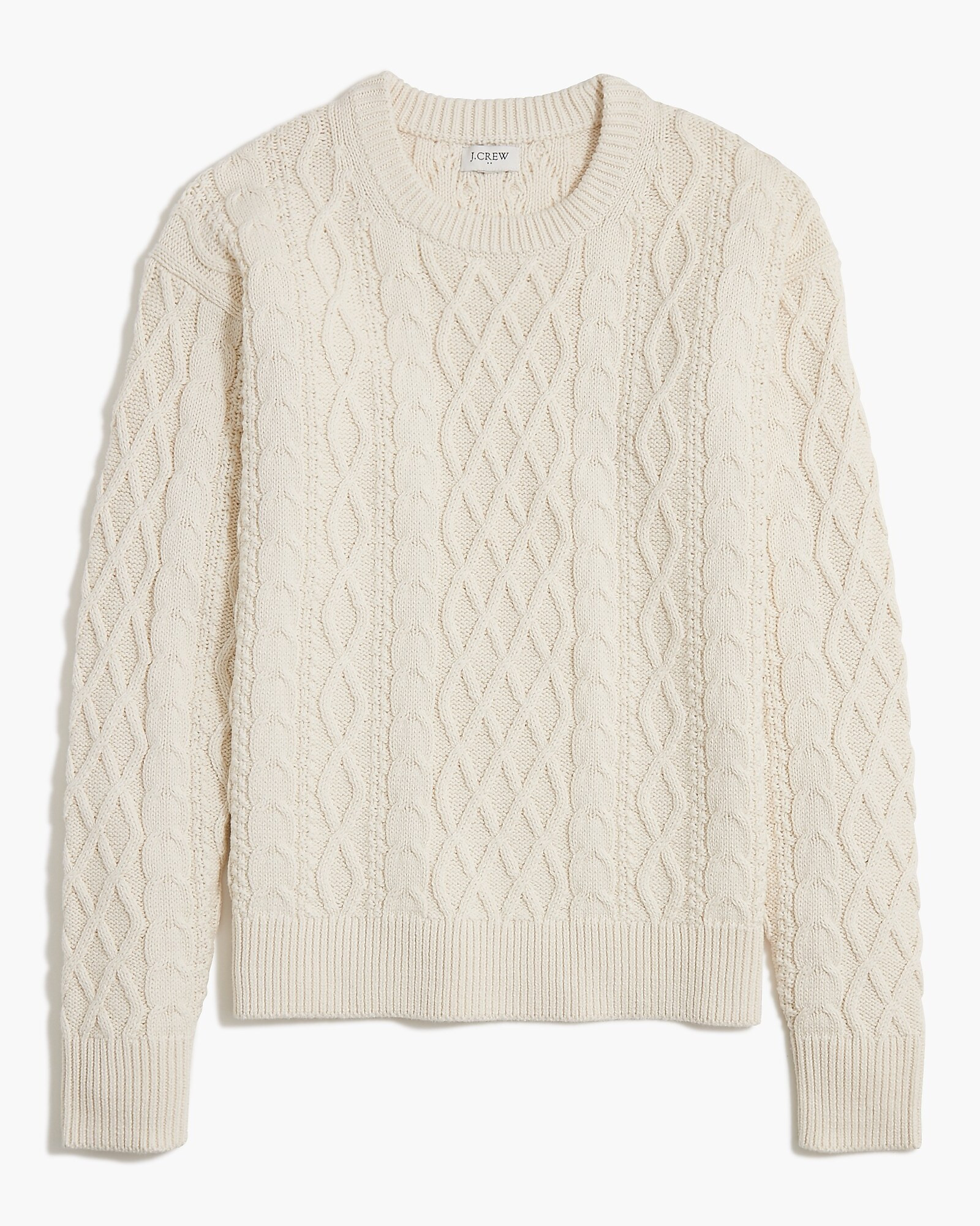 Cable crewneck sweater | J.Crew Factory