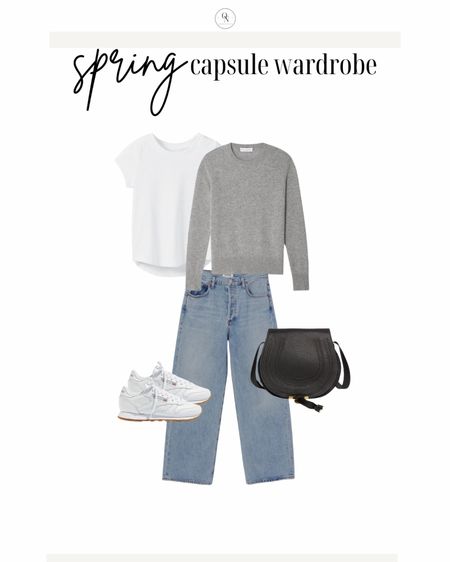 Jeans and sneakers outfit, spring outfit idea

The Spring Capsule Wardorbe is here! 18 pieces to make getting dressed easy, decrease decision fatigue and reduce your mental load this spring. All at a modest price point with all items including trench under $150.

1. Basic white tshirt
2. Cashmere sweater
3. Striped sweater
4. White button down
5. Black denim
6. Cream pants (not shown but linked)
7. Wide leg denim
8. Black blazer
9. Trench coat
10. Black mules
11. Cognac sandals
12. Black sling backs
13. Sneakers
14. Chain necklace
15. Black purse 
16. Black crossbody (not shown)
17. Cognac tote
18. Sunglasses

spring outfits, spring capsule, what to wear for spring, spring outfits for women, travel spring outfits, spring essentials, sprint closet essentials, spring wardrobe essentials

#LTKSpringSale #LTKSeasonal