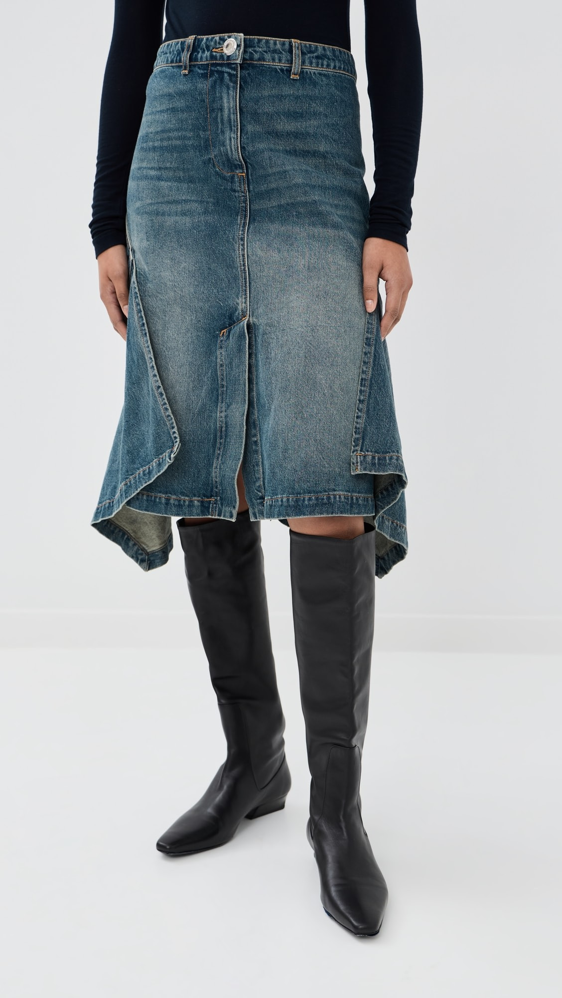 The Frankie Skirt with Cascade Hem | Shopbop