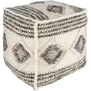 Retta Global Textured 18-inch Square Pouf - On Sale - Overstock - 29757851 | Bed Bath & Beyond