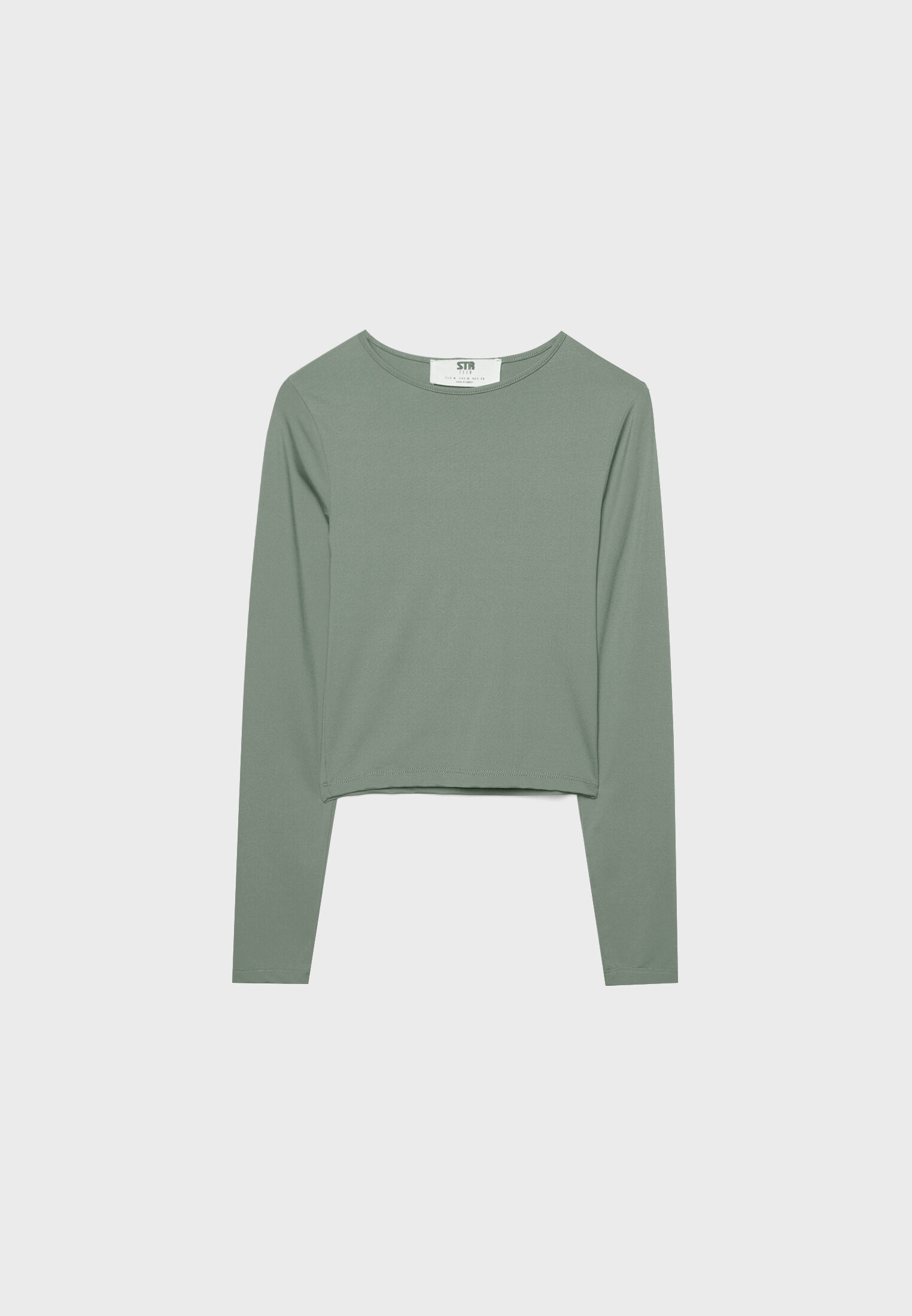 T-shirt en polyamide à manches longues - T-shirts femme | Stradivarius France | Stradivarius (FR)