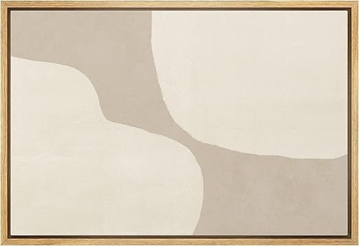 wall26 Framed Canvas Print Wall Art Gray and Tan Ink Blot Collage Display Abstract Shapes Illustr... | Amazon (US)