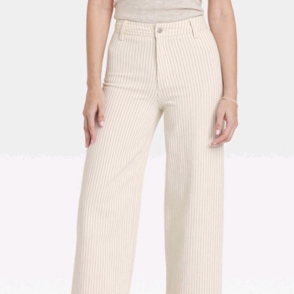 NWOT Universal Threads Sailor Pinstripe Cream Wide Leg Jeans | Poshmark