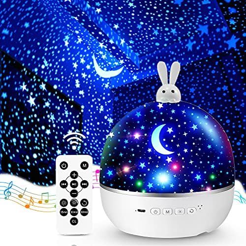 One Fire Night Lights for Kids Room, Bluetooth Music Kids Night Light Projector, Remote Timer Star P | Amazon (US)