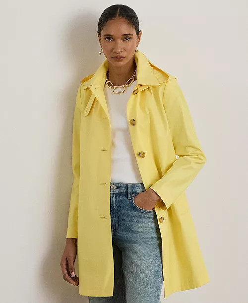 Women's Hooded Raincoat | Macy's