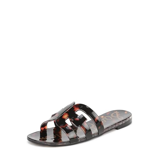 Sam Edelman Women's Bay Jelly Flat Sandal, Tortoise, 8 | Amazon (US)