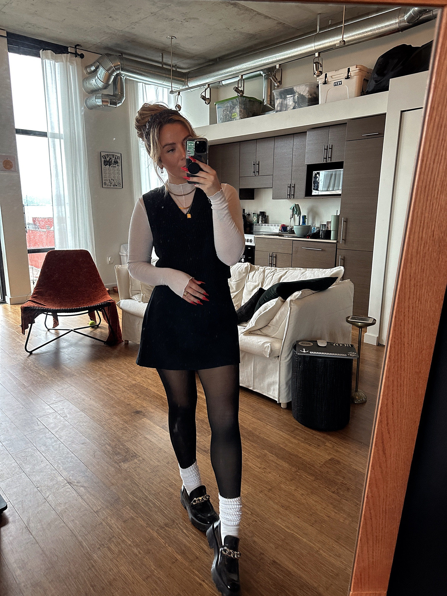 sweater vest - h&m
turtleneck and loafers - zara (old)
skirt - abercrombie 
tights - sheertex
socks - amazon 

#LTKfindsunder50 #LTKSeasonal #LTKworkwear