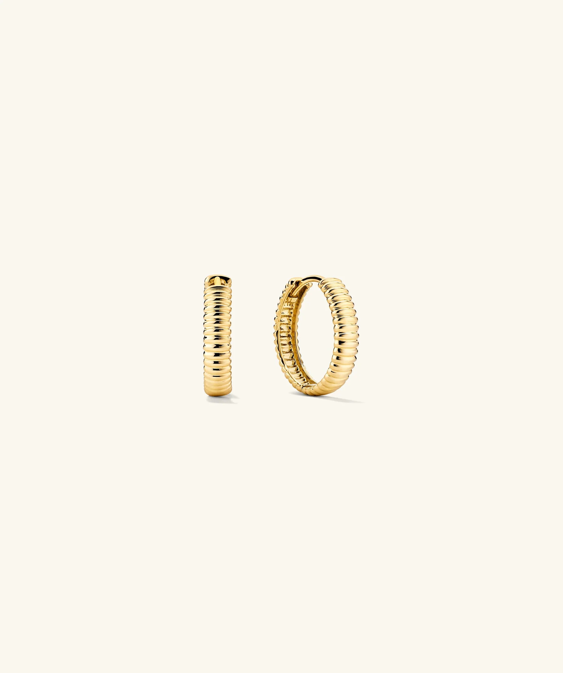 Bold Texture Small Hoops | Mejuri Fine Crew