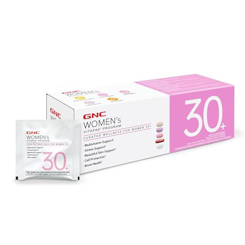 GNC Women's 30+ Vitapak Program | Daily Multivitamins and Minerals | Supports Healthy Bones, Skin, and Stress Relief | 30 Servings | Amazon (US)