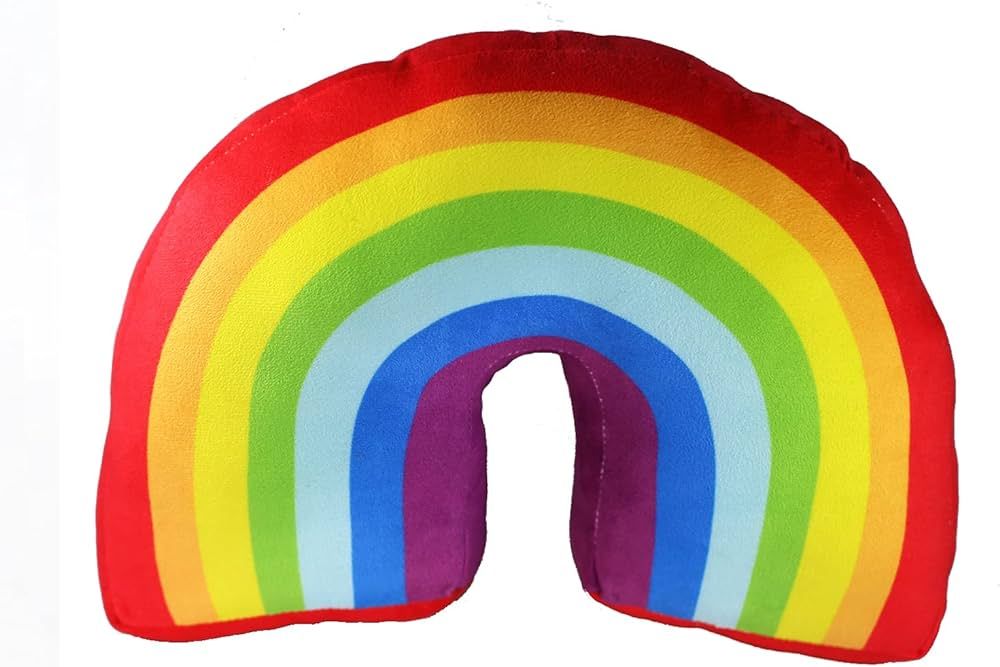 Poitemsic 13.7" Rainbow Pillow for Girls Kids Bed Decoration Cushion Arch Shaped Stuffed Plush So... | Amazon (US)