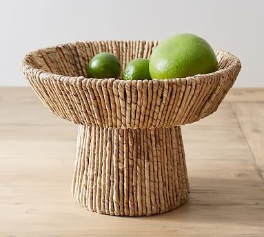 Malibu Handwoven Seagrass Footed Bowl | Pottery Barn (US)