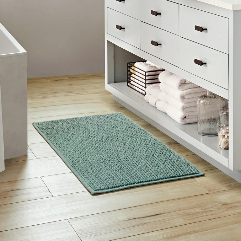 Better Homes & Gardens Signature Soft Cotton Looped Bath Mat, Green River, 20" x 34" | Walmart (US)