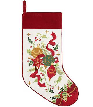 Peking Handicraft Nostalgic Ornaments Embroidered Needlepoint Holiday Stocking | Dillard's | Dillard's