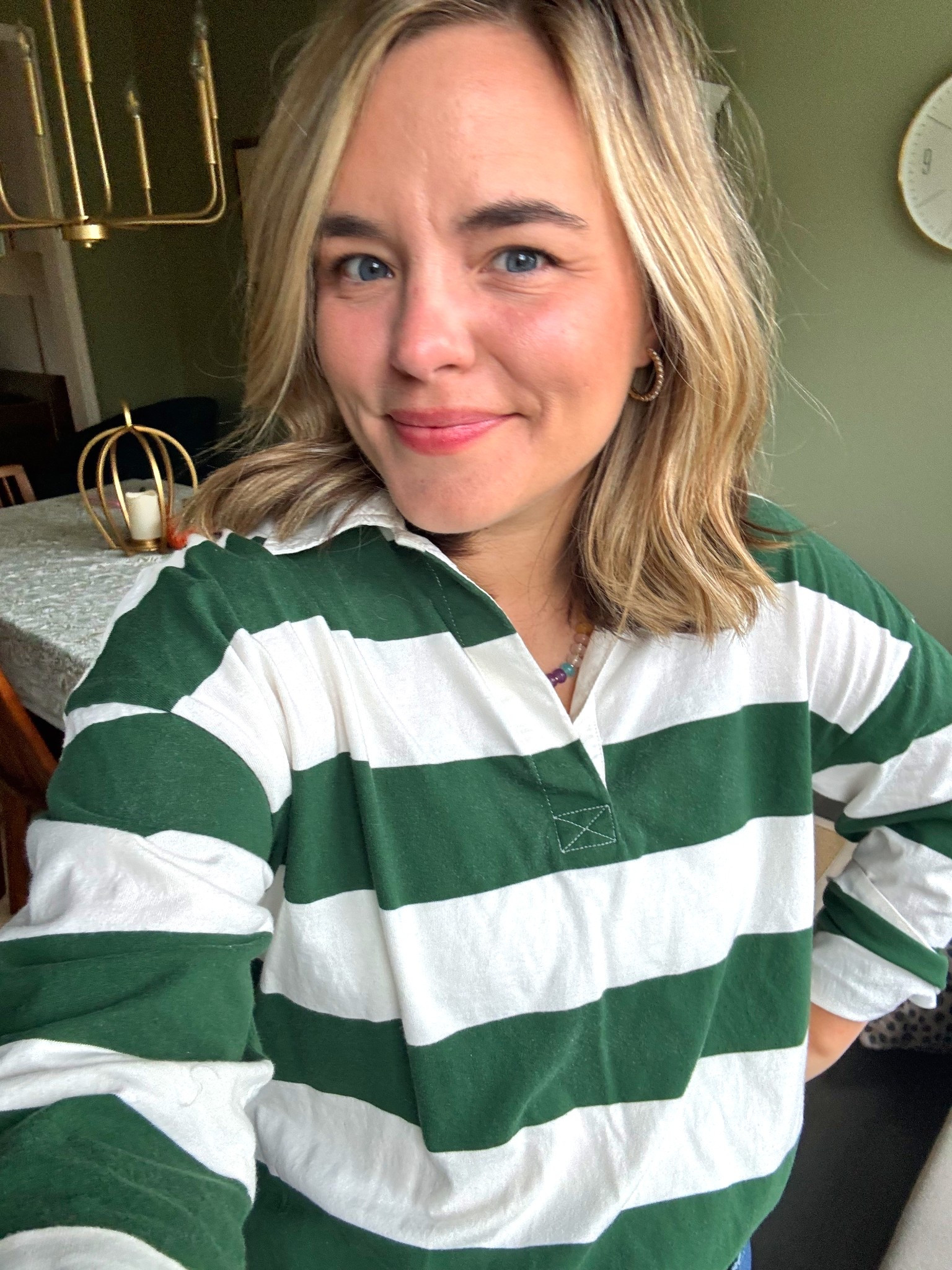 The absolute COMFIEST rugby shirt! You will love this one. Long enough to cover your butt, and so so soft. Can wear it tucked in, or out over leggings. 10/10! 

#LTKSeasonal #LTKPetite #LTKFindsUnder50