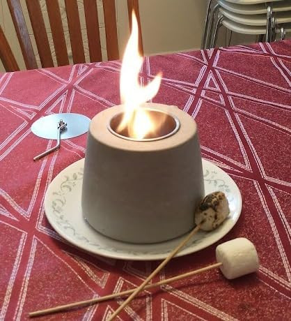 Tabletop Fire Pit Indoor Concrete Personal Table Top Firepit Outdoor Mini Portable Bowl for Smore... | Amazon (US)